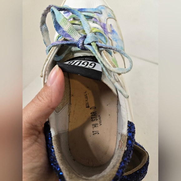 Golden Goose All High Star Tie Die Sneakers Size 37 - Picture 10 of 12